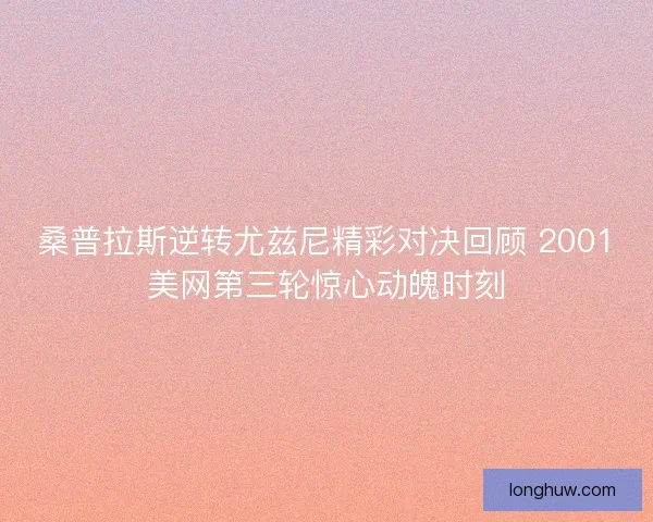 桑普拉斯逆转尤兹尼精彩对决回顾 2001美网第三轮惊心动魄时刻